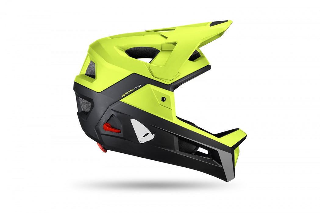MTB DEFCON TWO HELMET BLACK AND NEON YELLOW