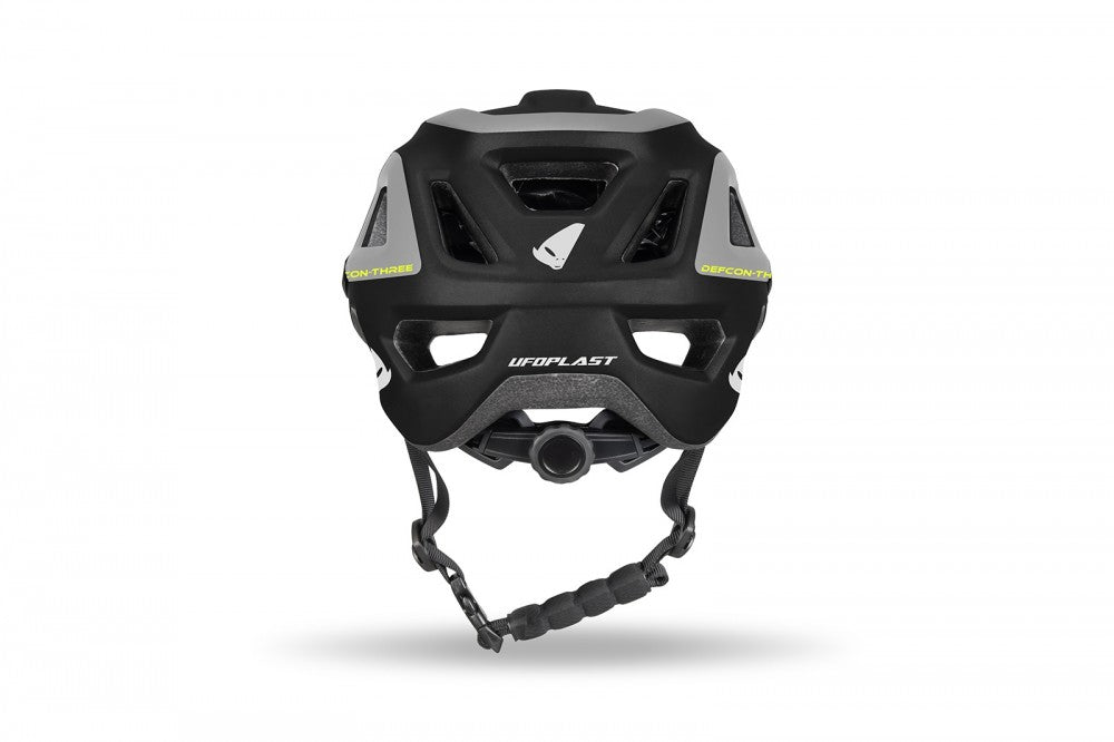 DEFCON THREE MOUNTAIN BIKE HELMET BLACK AND GRAY