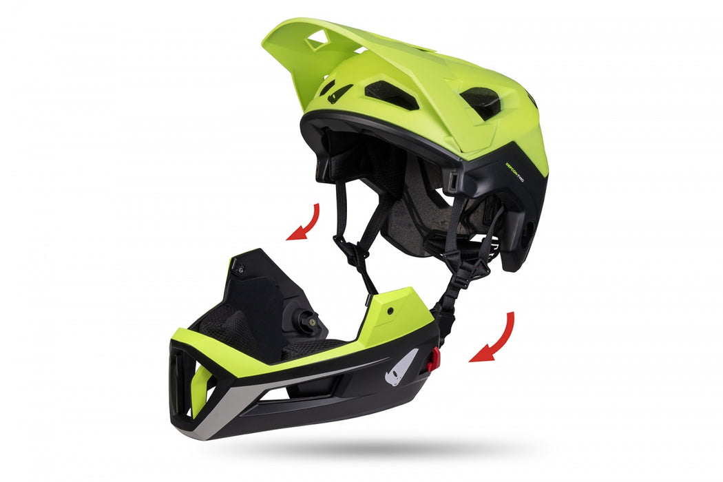 MTB DEFCON TWO HELMET BLACK AND NEON YELLOW