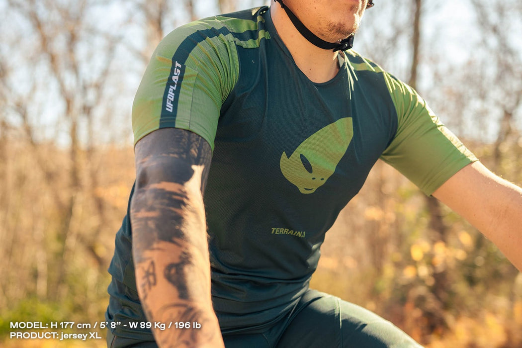 MOUNTAIN BIKE JERSEY TERRAIN SHORT SLEEVES GREEN